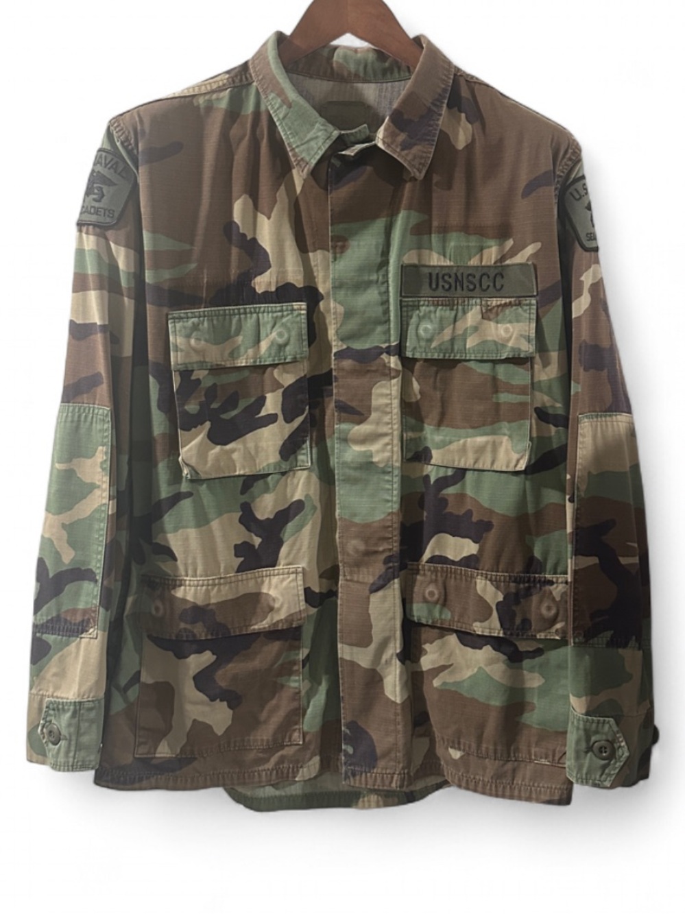 Vintage Authentic Naval Cadets Military Camo Jacket Size Medium